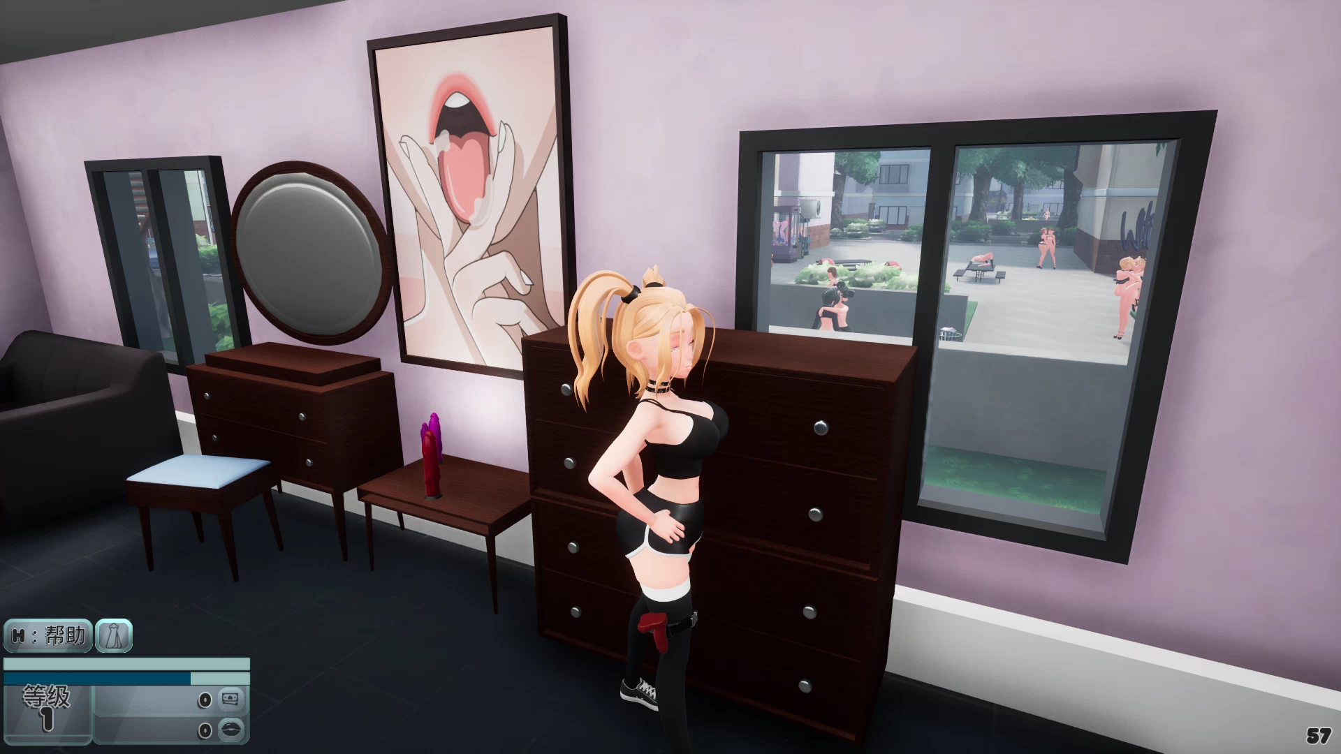 二次元老婆梦之城Build 95官中步兵版【PC+3D卡通SLG/互动/变装/沙盒】/Waifu Dreams City【2.36G】