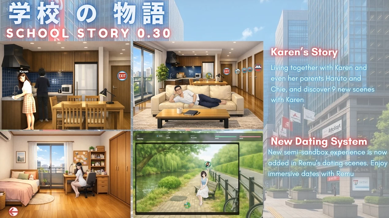 学校の物语0.30浏览器转中文【PC+亚洲风HTML/真人/沙盒】/Gakko No Monogatari - School Story【25.2G】