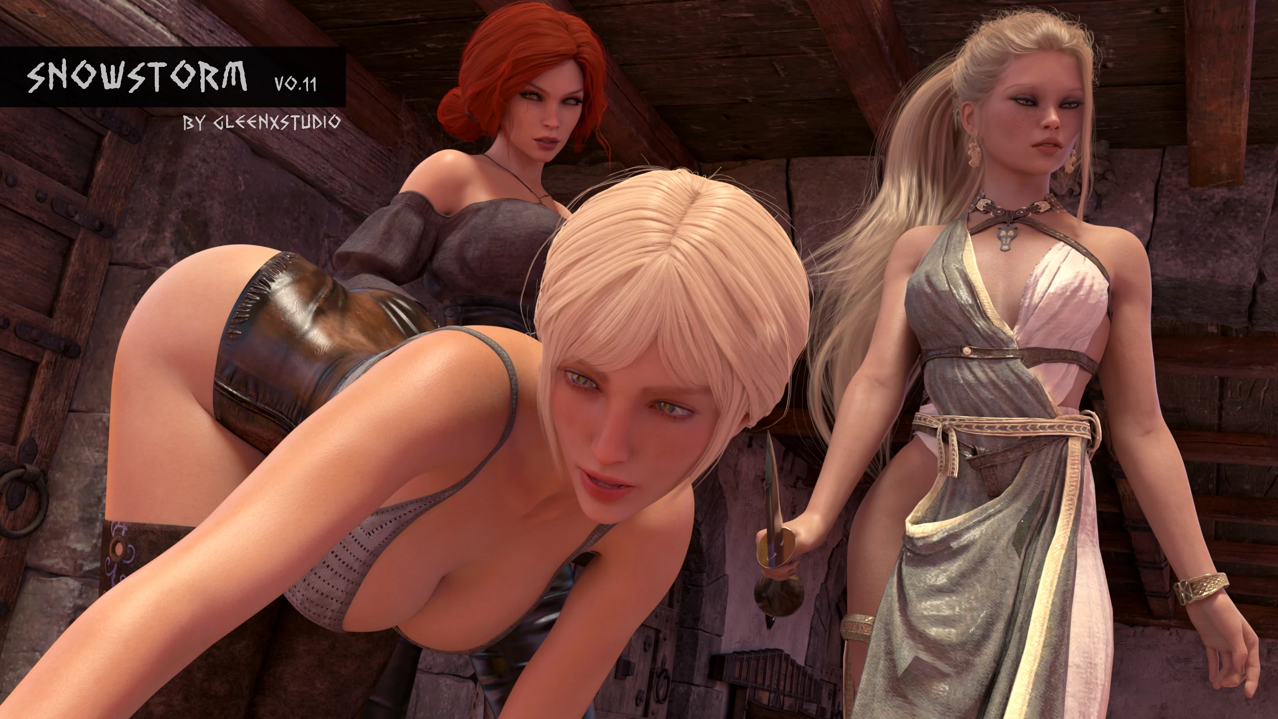 暴风雪0.12外挂精翻汉化版【PC+安卓生肉+欧美SLG/熟女后宫/神级建模+画廊】/SnowStorm【14.1G】