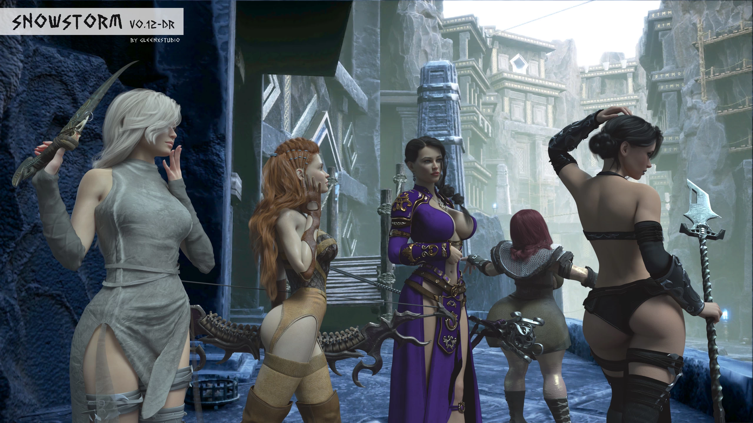 暴风雪0.12外挂精翻汉化版【PC+安卓生肉+欧美SLG/熟女后宫/神级建模+画廊】/SnowStorm【14.1G】